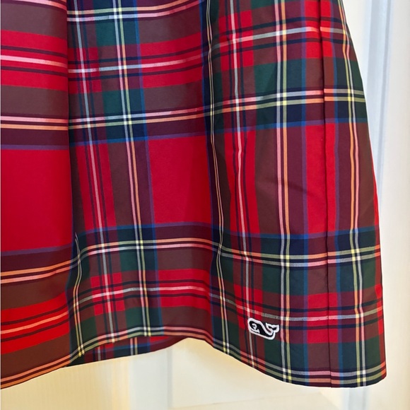 Vineyard Vines Jolly Plaid Dress Calypso Red Holiday Christmas Girl's 12 - Picture 2 of 7